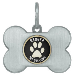DIY Background Color with Paw   Personalize Pet ID Tag