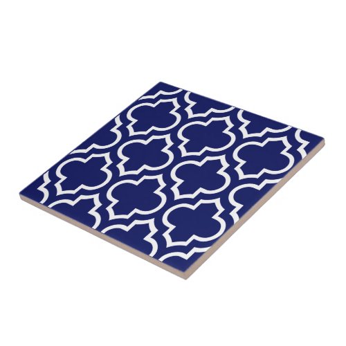 DIY Background Moroccan Quatrefoil Pattern White B Ceramic Tile