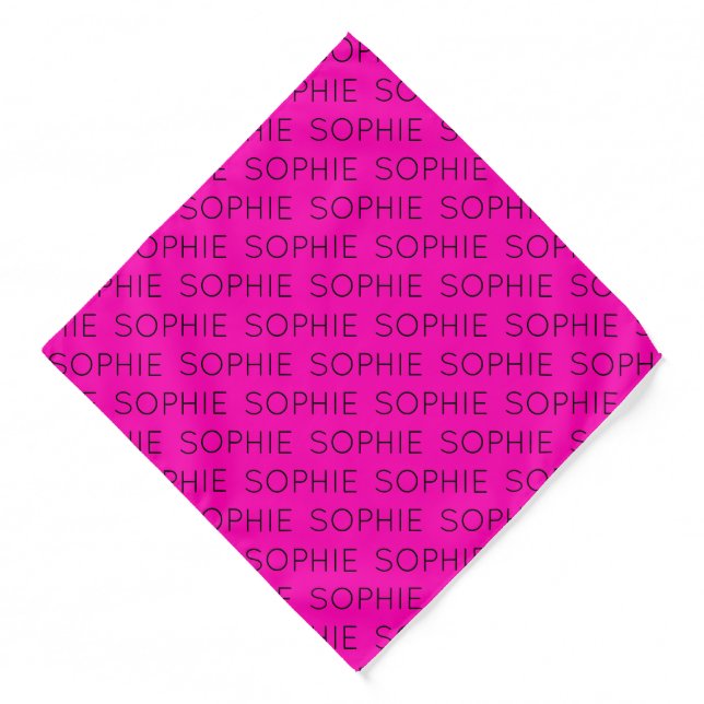 DIY Bandana | Custom Color, Name or Text Pattern (Front)