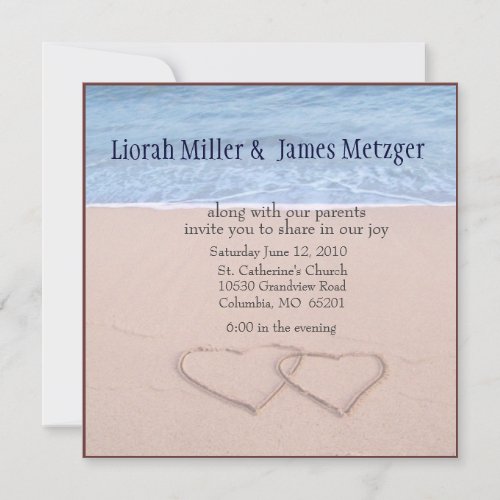 diy Beach Wedding Invitation