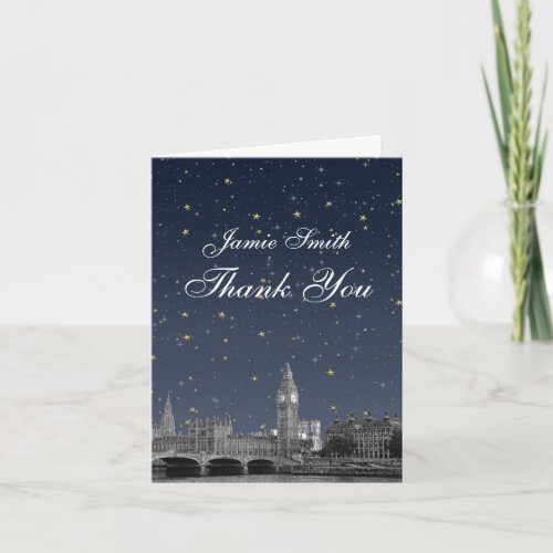 DIY BG London UK Skyline Starry Night Thank You