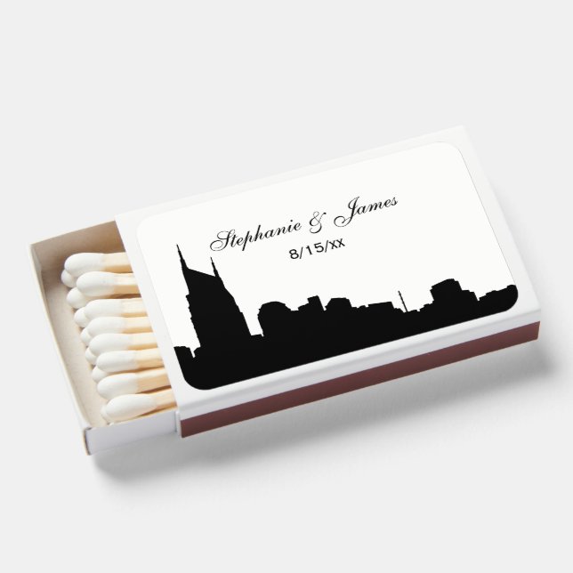DIY BG Nashville Skyline Silhouette Matchboxes (Front Open)