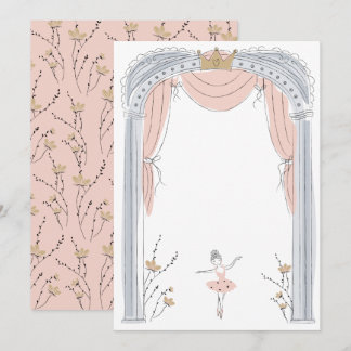DIY Blank Ballet Party Invitation