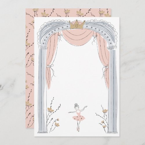 DIY Blank Ballet Party Invitation