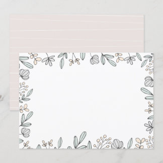 DIY Blank Delicate Floral Design Invitation