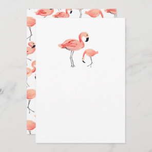 DIY Blank Flamingo Invitation