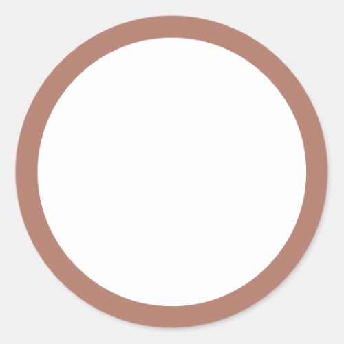 DIY Blank Mocha Beige B17868  Classic Round Sticker