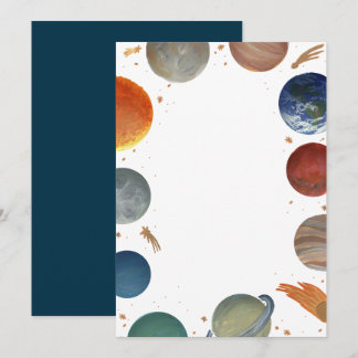 DIY Blank Painted Planets Invitation