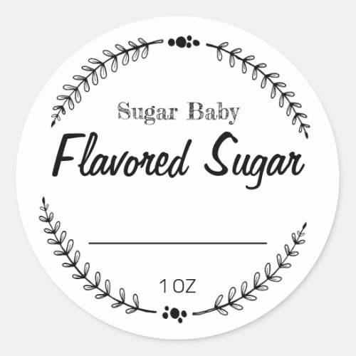 DIY Blank White Flavored Sugar Labels