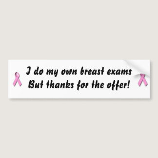 DIY Breast Exam Bumper Sticker