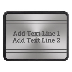 DIY Brushed Metal Look Your Text Here Hitch Cover