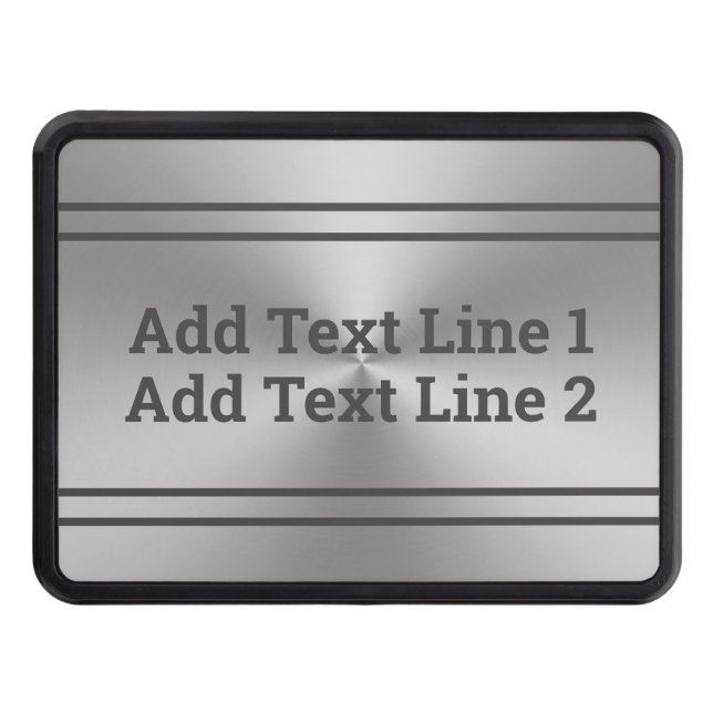 DIY Brushed Metal Look Your Text Here Hitch Cover (Front)