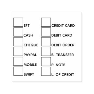 DIY Business banking payment methods 12 checklist Self-inking Stamp