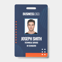 DIY Business Custom Modern Employee Photo ID Badge