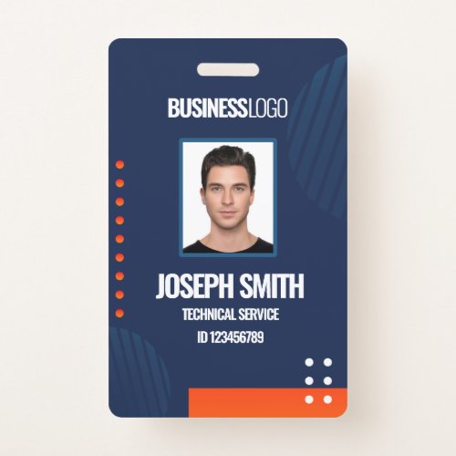 DIY Business Custom Modern Employee Photo ID Badge
