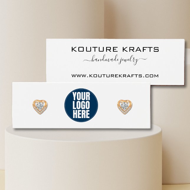 DIY Business Logo Stud Earrings Jewelry (business logo stud earring display card)