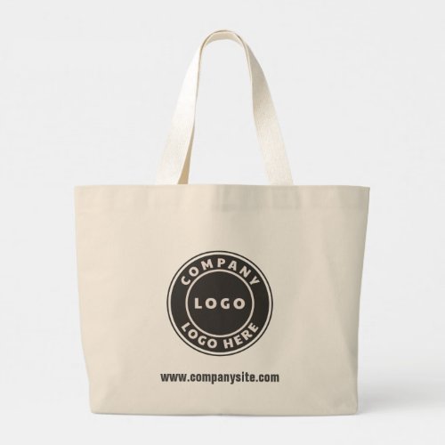 DIY Business Website and Company Logo Custom Large Tote Bag