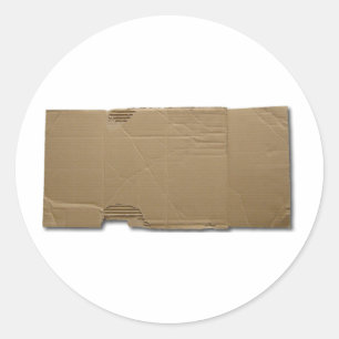 DIY cardboard sign Classic Round Sticker