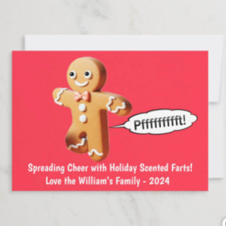 DIY Christmas Cards - Farting Gingerbread Man