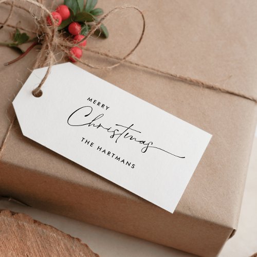 DIY CLASSIC FAMILY NAME CALLIGRAPHY CHRISTMAS BUSINESS CARD