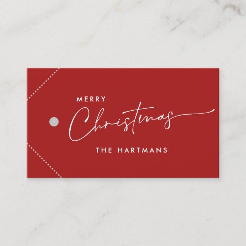 DIY CLASSIC FAMILY NAME CALLIGRAPHY CHRISTMAS BUSINESS CARD