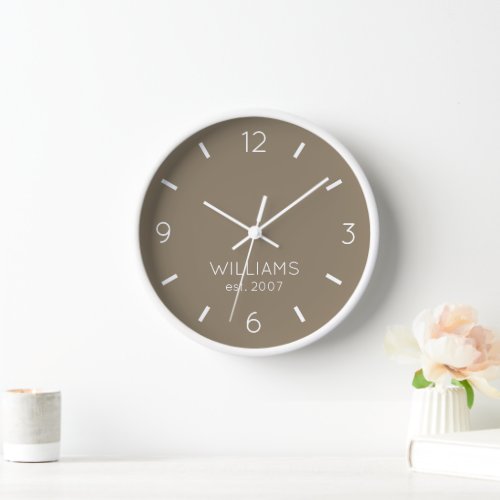 DIY Clock  Custom Color Name Text