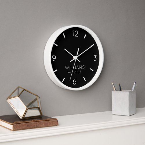 DIY Clock  Custom Color Name Text