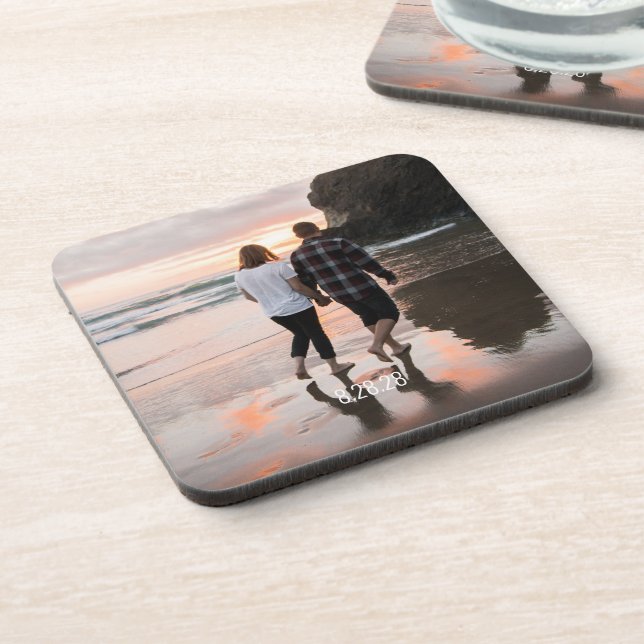 DIY Coaster Set | Custom Photo & Text (Left Side)