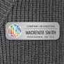 DIY Color Brushed Gray Faux Metallic Employee Name Tag