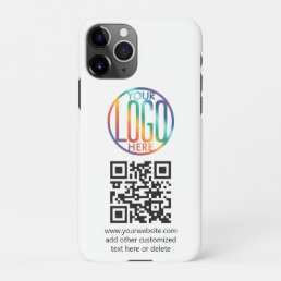 Diy Color | Company Logo and Your QR Code Business iPhone 11Pro Case