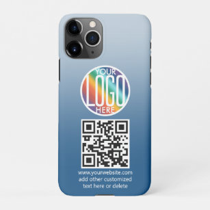 Diy Color Gradient   Company Logo Business QR Code iPhone 11Pro Case