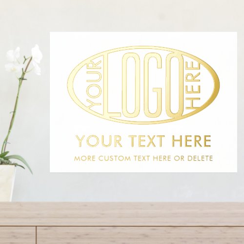 DIY Color  Text  Your Logo Business Marketing Foil Prints