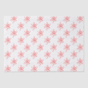 DIY Color Vintage Stylized Octopus #1 Coral Red Tissue Paper