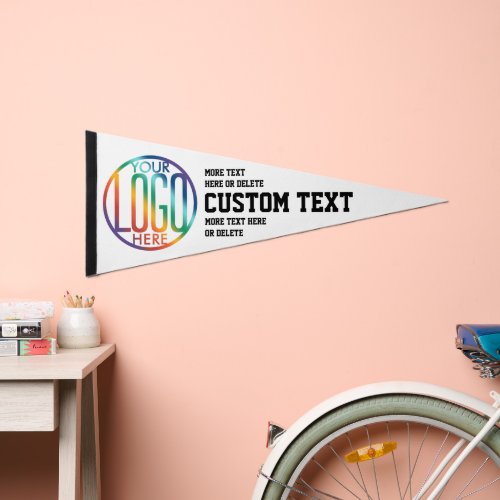 DIY Color _ Your Logo _ Sports Team or Business Pennant Flag