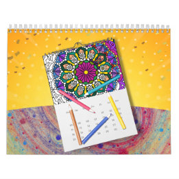 DIY Coloring Mandala Outline Art  Calendar