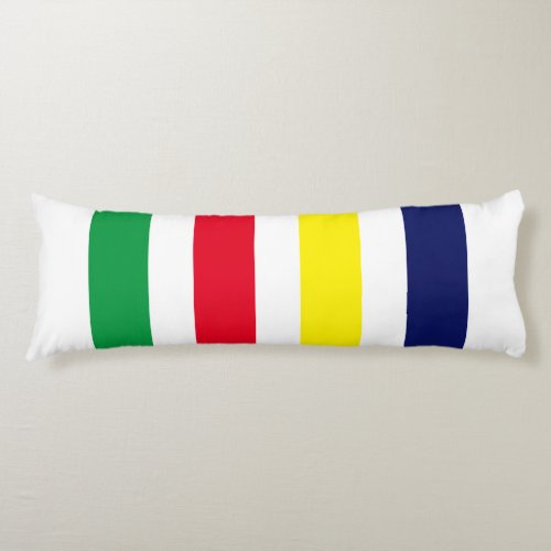 DIY Colors 4 Stripe Red Blue Yellow Green White Body Pillow
