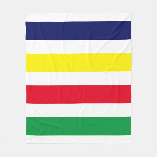 DIY Colors 4 Stripe Red Blue Yellow Green White Fleece Blanket