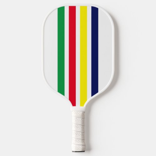 DIY Colors 4 Stripe Red Blue Yellow Green White Pickleball Paddle