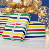 DIY Color XL Preppy Stripe Emerald Green Hot Pink Wrapping Paper