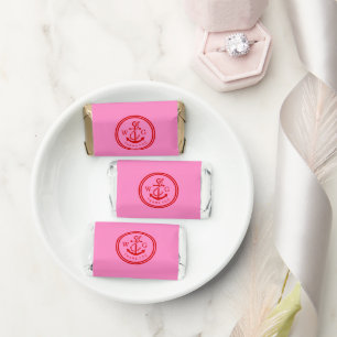 DIY Colors Anchor Monogram Red Pink Hershey's Miniatures