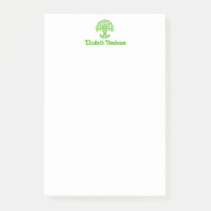DIY Colors Celtic Knot Tree of Life with Name Grn Post-it Notes