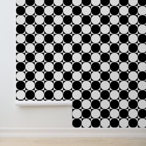 DIY Colors Circle in Square Black White Wallpaper