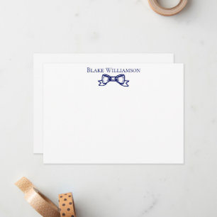 DIY Colors Elegant Bow Ribbon #6 Blue Note Card