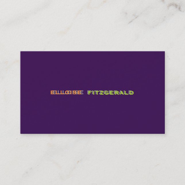 DIY colors+fonts business card (Front)