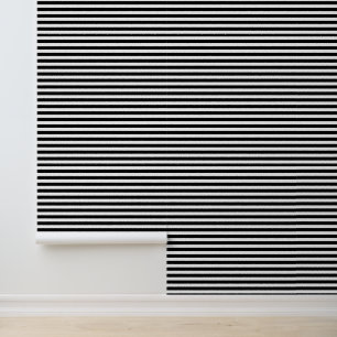 DIY Colors Horizontal Stripes Black White Wallpaper