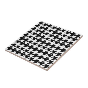 DIY Colors Houndstooth Plaid Pattern Ceramic Tile