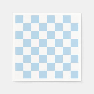 DIY Colors - Light Blue and White Checker Pattern Napkins