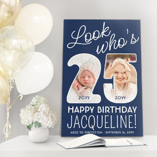 DIY Colors • Look Who's 25 Birthday Party 2 Photo Foam Board
