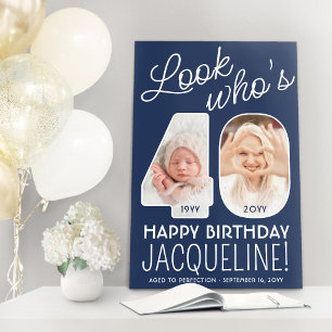DIY Colors • Look Who's 40 Birthday Party 2 Photo Foam Board
