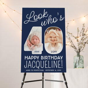 DIY Colors • Look Who's 40 Birthday Party 2 Photo Foam Board